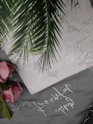 Ζωηρόχρωμο ύφασμα πλέγματος του Tulle τουλιού κεντημένο δαντέλλα