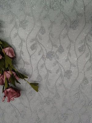 τρισδιάστατο Floral ύφασμα δαντελλών κεντητικής του Tulle για το φόρεμα κόμματος