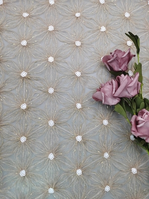 Γυναικείο Garment Sequin Embroidered Fabric κεντητική του Tulle δαντελλών τσιγγελακιών