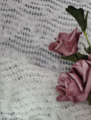άσπρη τρισδιάστατη Floral δαντέλλα τσιγγελακιών υφάσματος φορεμάτων παιδιών υφάσματος δαντελλών