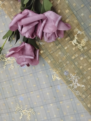 Τυπωμένη δαντέλλα Printred Tulle υφάσματος δαντελλών εκτύπωσης δαντελλών κεντητικής ύφασμα