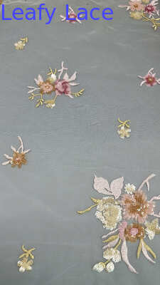 Λουκάνη κεντημένο ύφασμα και προσαρμοσμένη δαντέλα πολυτελή υψηλής ποιότητας ειδικό σχέδιο για το φόρεμα για τα νυφικά