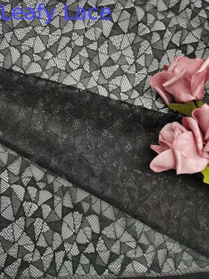 Black Mesh Lace Fabric Hollow-up Patter  Embroidered Pure Lace Custom Floral Lace Fabric for Bridal Designers