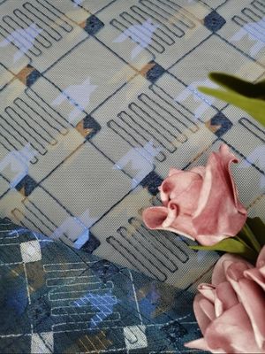 Χρώμα 125CM ψηφιακό τυπωμένο πλέγμα Tulle ναυτικού υφάσματος δαντελλών