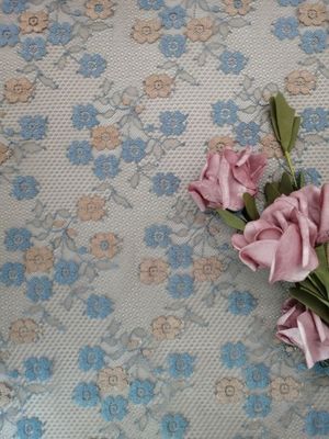 Ύφασμα δαντελλών 145CM μικρό Floral κεντημένο κυρία Dress Lace Brown Color